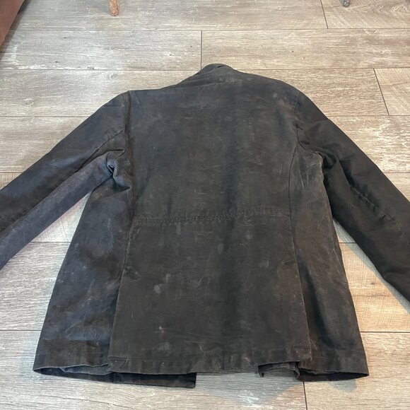 Canvas Waxed Cotton Gray Peacoat Mariner Large / XL - Picture 5 of 6